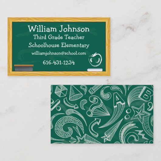 Visitekaartje leerlingenschool (Voorkant / Achterkant)