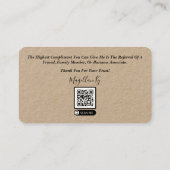 Visitekaartje leninggever (Achterkant)