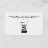 Visitekaartje leninggever (Achterkant)