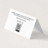 Visitekaartje leninggever (Achterkant)