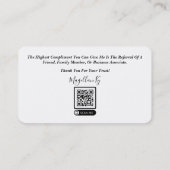 Visitekaartje leninggever (Achterkant)