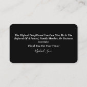 Visitekaartje leninggever/wederverkoper (Achterkant)