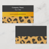 Visitekaartje Leopard Fur Pattern (Voorkant / Achterkant)