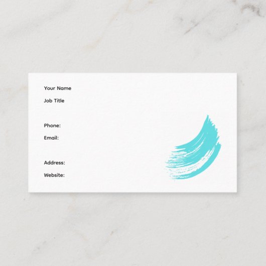 Visitekaartje leraar (Achterkant)