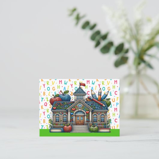 Visitekaartje leraar (Staand voorkant)