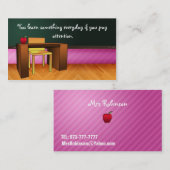 Visitekaartje leraar (Voorkant / Achterkant)