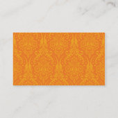 VISITEKAARTJE Leuke Damask Patroon Panel sinaasapp (Achterkant)