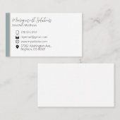 Visitekaartje - Licht Blauwgroen (Voorkant / Achterkant)