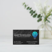 Visitekaartje Lichte lamp Tech Logo (Staand voorkant)