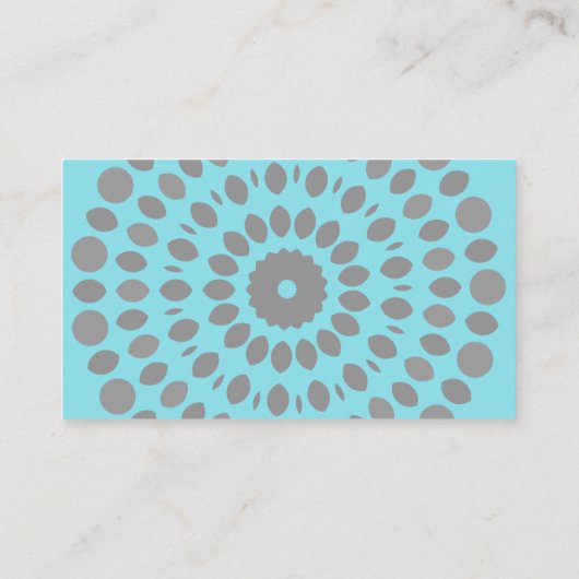 Visitekaartje Light Blue en Grey Mandala (Achterkant)