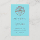 Visitekaartje Light Blue en Grey Mandala (Voorkant)