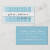 visitekaartje : Light Blue Striped ontworpen (Voorkant / Achterkant)