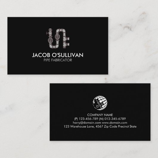 Visitekaartje Lijnleiding pijpleiding (Voorkant / Achterkant)