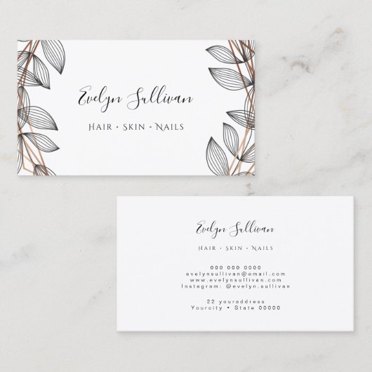 Visitekaartje Lijst (Voorkant / Achterkant)