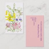 visitekaartje "Lillies" (Voorkant / Achterkant)