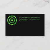 visitekaartje : Lime Green Bullseye Design (Achterkant)