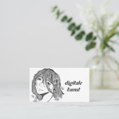 Visitekaartje lineart girl (Staand voorkant)