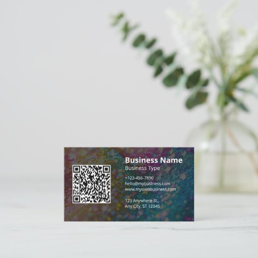 Visitekaartje Logo Scanbare QR Code (Staand voorkant)