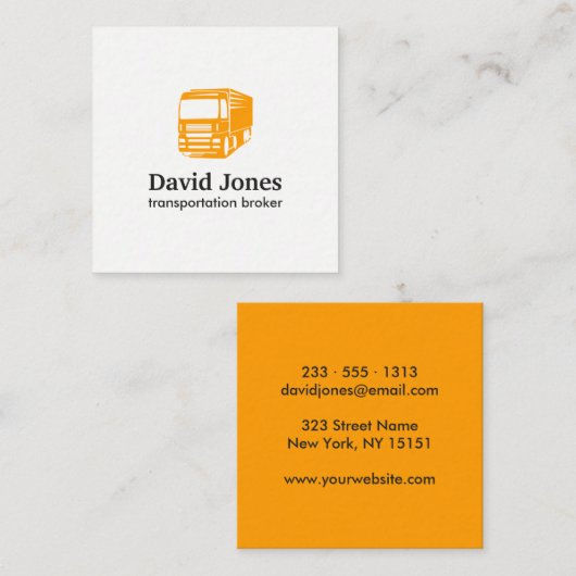 Visitekaartje Logo vervoer en logistiek (Voorkant / Achterkant)