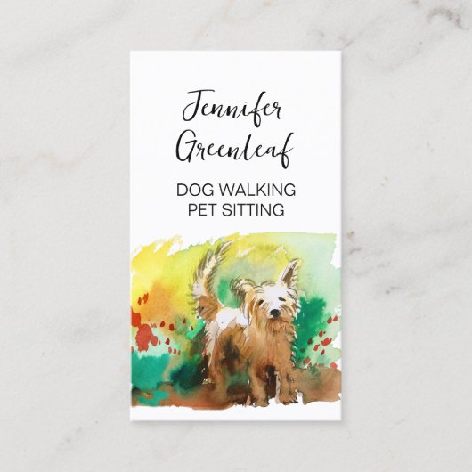 Visitekaartje lopen van honden (Voorkant)