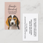Visitekaartje lopen van honden (Voorkant / Achterkant)