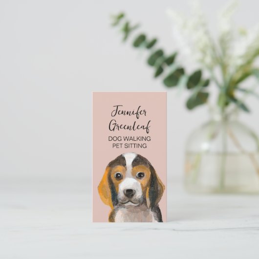 Visitekaartje lopen van honden (Staand voorkant)
