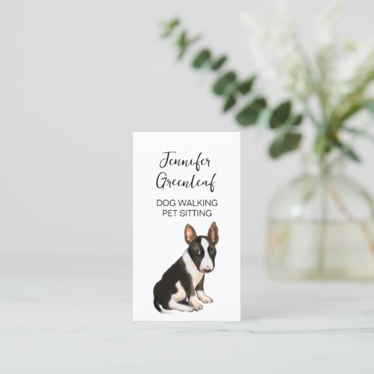 Visitekaartje lopen van honden (Staand voorkant)