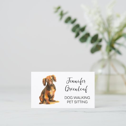 Visitekaartje lopen van honden (Staand voorkant)