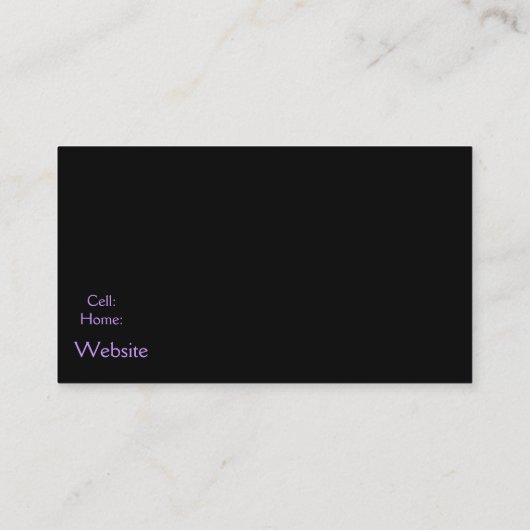 Visitekaartje Lotus Flower (Achterkant)