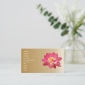 Visitekaartje Lotus Flower (Staand voorkant)