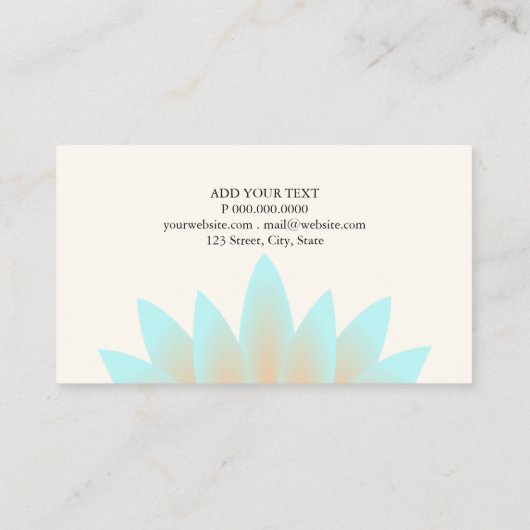 visitekaartje - Lotus Pastel (Achterkant)