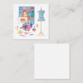 visitekaartje 'Love to Sew' Square (Voorkant / Achterkant)