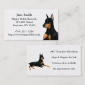 Visitekaartje Loyal Doberman Pinscher Dog (Voorkant / Achterkant)
