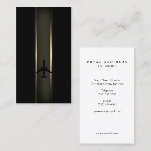 Visitekaartje luchtvaart (Voorkant / Achterkant)