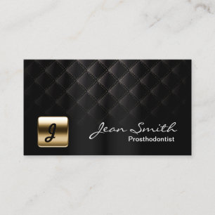 Visitekaartje Luxury Black & Gold Prosthodontics