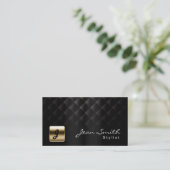 Visitekaartje Luxury Gold en Black Stylist (Staand voorkant)