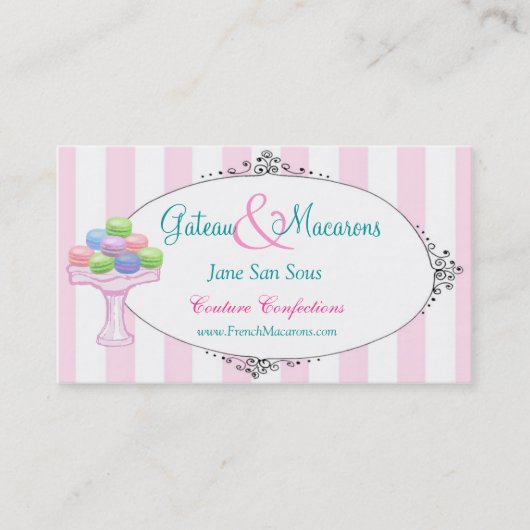 Visitekaartje Macarons (Voorkant)
