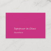 Visitekaartje Magenta Roze Wit (Voorkant)