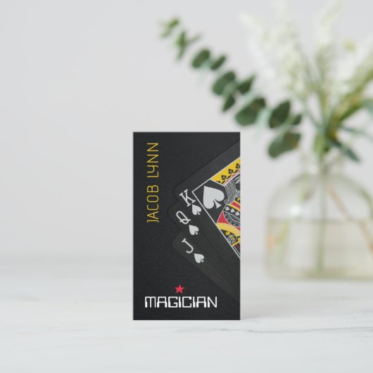 Visitekaartje Magicien Poker (Staand voorkant)