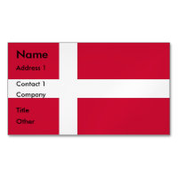 Visitekaartje magneet met Deense vlag