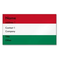 Visitekaartje magneet met Hongaarse vlag