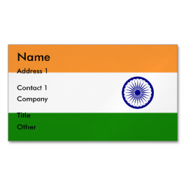 Visitekaartje magneet met Indische vlag
