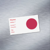 Visitekaartje magneet met Japanse vlag (Voorbeeld)