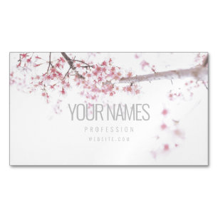 VISITEKAARTJE MAGNET: "CHERRY BLOSSOM" MAGNETISCH VISITEKAARTJE