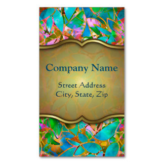 visitekaartje Magnet Floral Abstract Glas in lood Magnetisch Visitekaartje