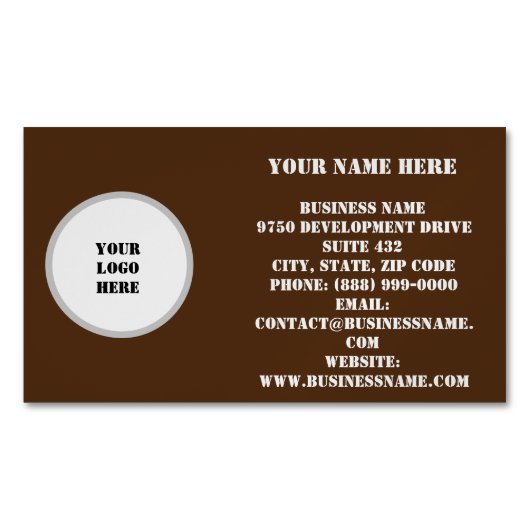 Visitekaartje Magnet Magnetisch Visitekaartje (Voorkant)