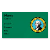 Visitekaartje Magnet met de Amerikaanse vlag Magnetisch Visitekaartje (Voorkant)