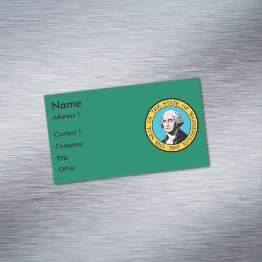 Visitekaartje Magnet met de Amerikaanse vlag Magnetisch Visitekaartje (Voorbeeld)