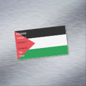 Visitekaartje Magnet met de Palestijnse vlag Magnetisch Visitekaartje (Voorbeeld)