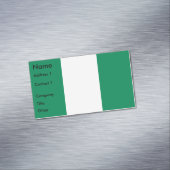 Visitekaartje Magnet met Nigeriaanse vlag Magnetisch Visitekaartje (Voorbeeld)